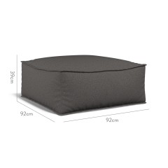 furniture zen pouffe viera charcoal plain dimension