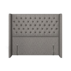 headboard bruton kalinda charcoal plain front