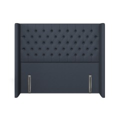 headboard bruton zuri indigo plain front