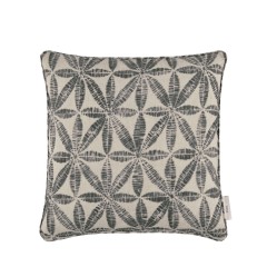 cushion bandhani charcoal self piped edge main