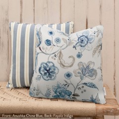 Fayola Indigo Woven Cushion 43cm x 43cm