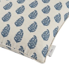 cushion indira indigo self piped edge detail