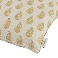 Indira Ochre Printed Cotton Cushion 43cm x 43cm