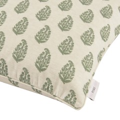 Indira Sage Printed Cotton Cushion 43cm x 43cm