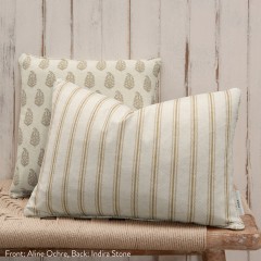 Indira Stone Printed Cotton Cushion 43cm x 43cm