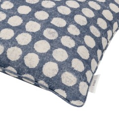 Jebel Indigo Printed Cotton Cushion 43cm x 43cm