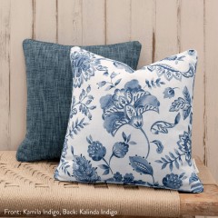 Kalinda Indigo Woven Cushion 43cm x 43cm