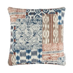 Kantha Indigo Printed Cotton Cushion 50cm x 50cm