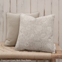 Lotus Linen Printed Cotton Cushion 43cm x 43cm