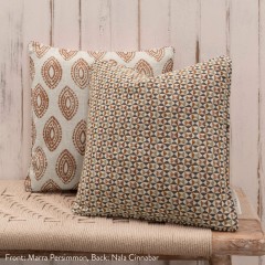 Marra Persimmon Printed Cotton Cushion 43cm x 43cm