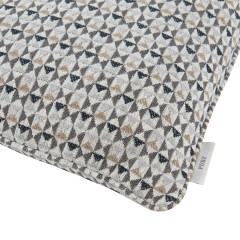 cushion nala charcoal self piped edge detail