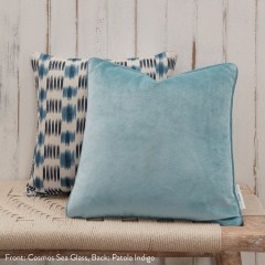 Patola Indigo Printed Cotton Cushion 43cm x 43cm