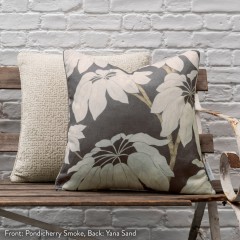 Pondicherry Smoke Printed Cotton Cushion 50cm x 50cm