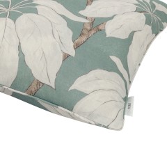 cushion pondicherry soft teal self piped edge detail