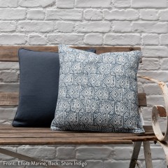 Shani Indigo Woven Cushion 43cm x 43cm