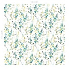 Harumi Kingfisher Printed Cotton Fabric