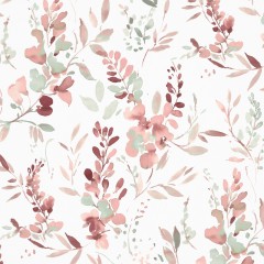 Harumi Raspberry Printed Cotton Fabric