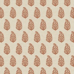 fabric indira rust print flat