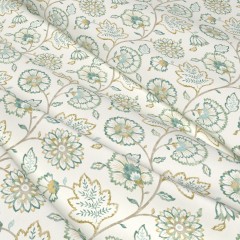 Fabric Kalamkari Jade Print Wave