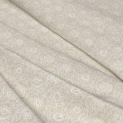 Fabric Lotus Linen Print Wave