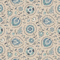 fabric shimla azure print flat