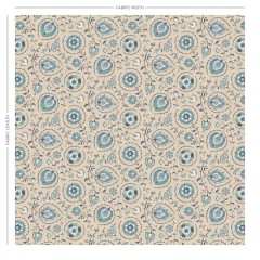 Shimla Azure Printed Cotton Fabric