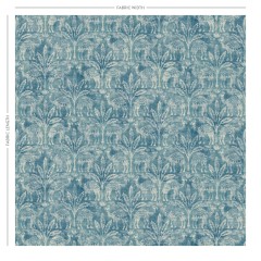 Toubkal Lapis Printed Cotton Fabric