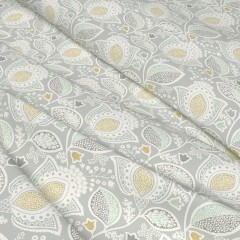 Fabric Varanasi Aquamarine Print Wave