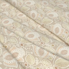 Fabric Varanasi Cinnamon Print Wave