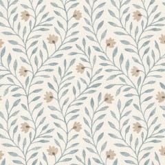 Yasmina Soft Blue Printed Cotton Fabric