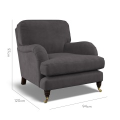 furniture bliss chair cosmos charcoal plain dimension