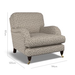 furniture bliss chair nia taupe weave dimension