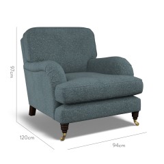 furniture bliss chair yana teal weave dimension