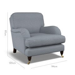 furniture bliss chair zuri denim plain dimension