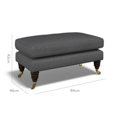 furniture bliss footstool bisa charcoal plain dimension