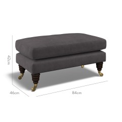 furniture bliss footstool cosmos charcoal plain dimension