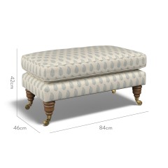 furniture bliss footstool indira chambray print dimension