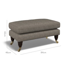 furniture bliss footstool jina espresso weave dimension