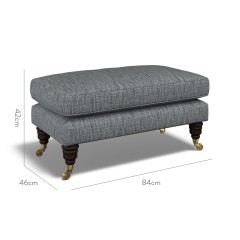 furniture bliss footstool kalinda midnight plain dimension