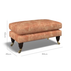 furniture bliss footstool namatha rust print dimension