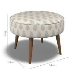 furniture brancaster footstool indira chambray print dimension