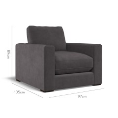 furniture cloud chair cosmos charcoal plain dimension