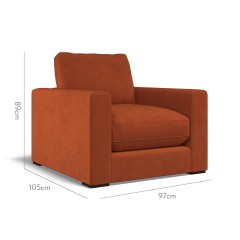 furniture cloud chair cosmos cinnabar plain dimension