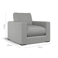 furniture cloud chair desta denim weave dimension