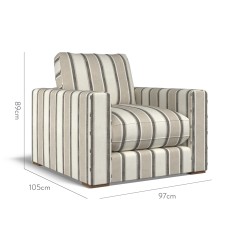 furniture cloud chair edo charcoal weave dimension