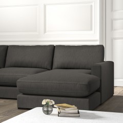 Cloud Chaise Sofa Amina Charcoal