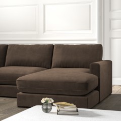 Cloud Chaise Sofa Cosmos Espresso