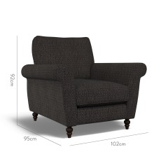 furniture ellery chair safara charcoal weave dimension