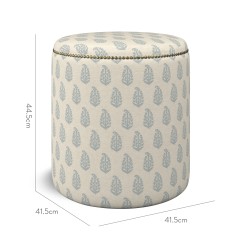 furniture malpaso footstool indira chambray print dimension