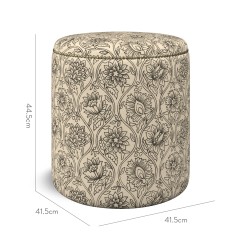 furniture malpaso footstool lotus charcoal print dimension